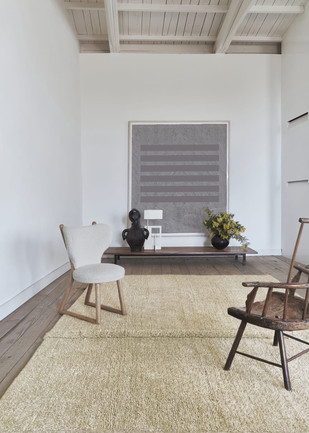 Tappeto lavabile in lana marrone 80x140 - Lorena Canals