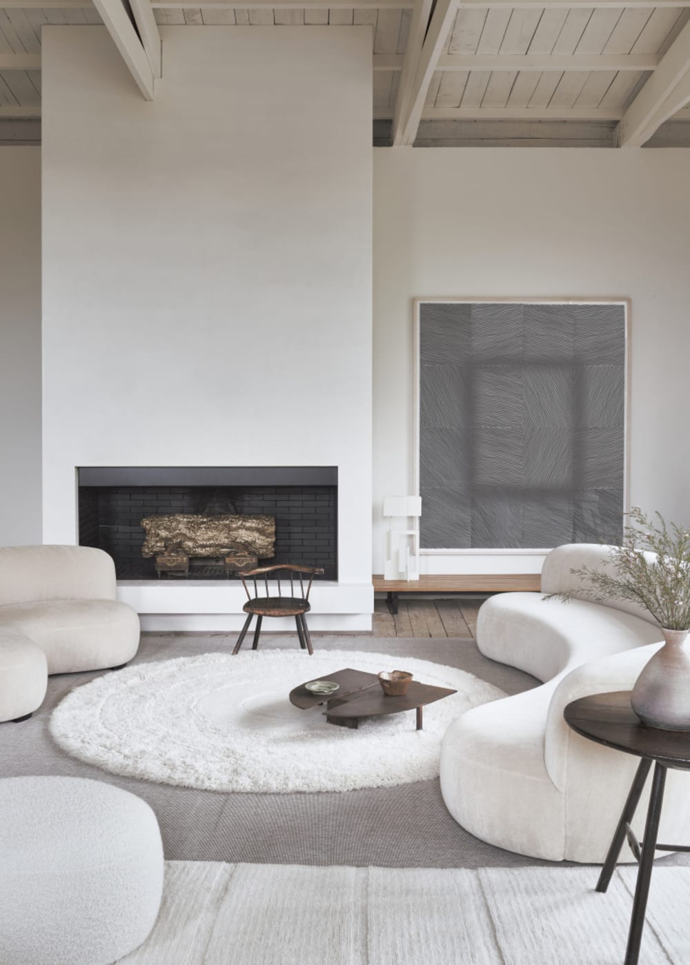 Alfombra de lana blanco Ø250cm - Maisons du Monde