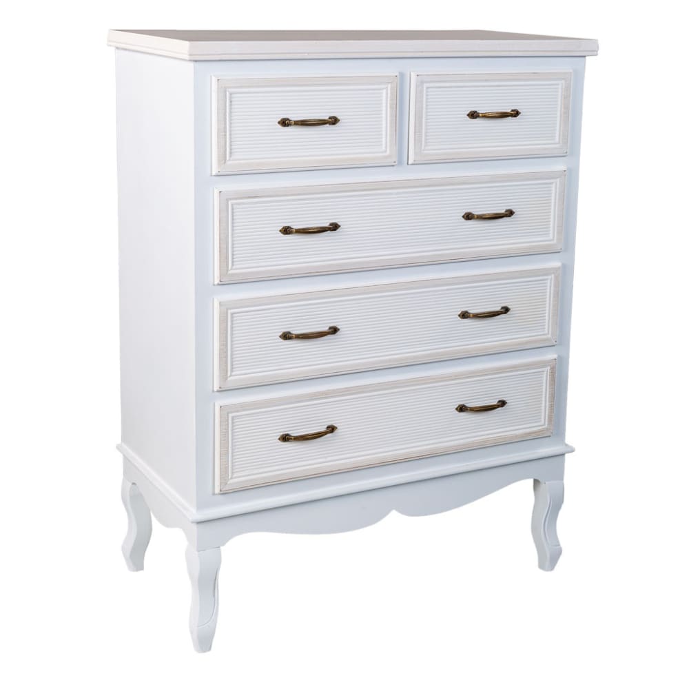 Comoda de madera color blanco 80x40x105h cm