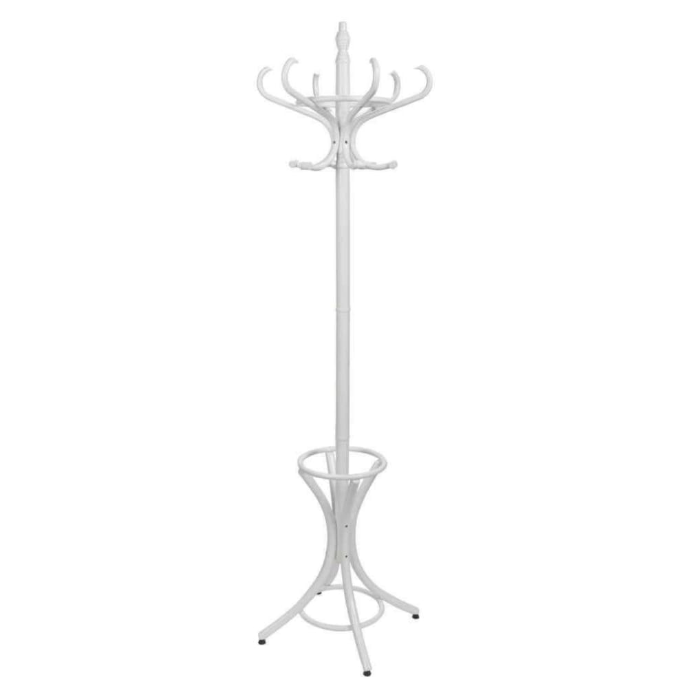 Perchero de madera color blanco 53x39x187hcm