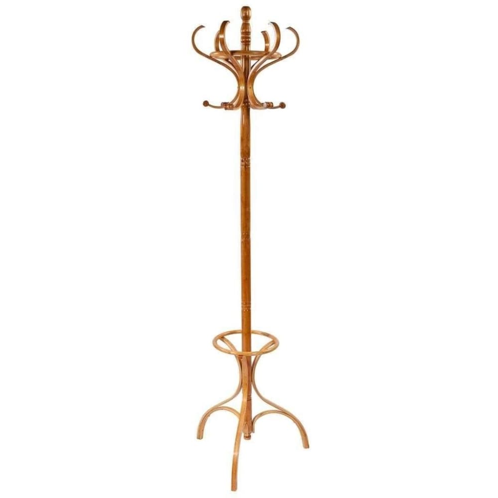 Perchero de madera color marrón 31x44x179hcm
