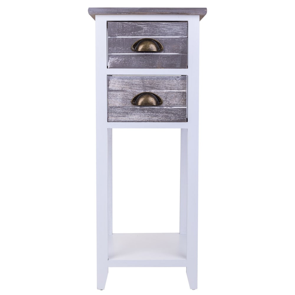 Mesita de madera blanca 30x30x73h cm - Maisons du Monde