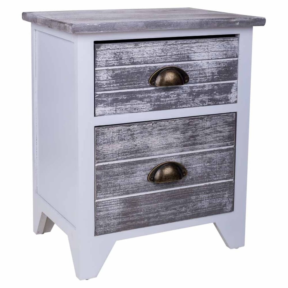 Mesita de madera blanca 38x28x45h cm
