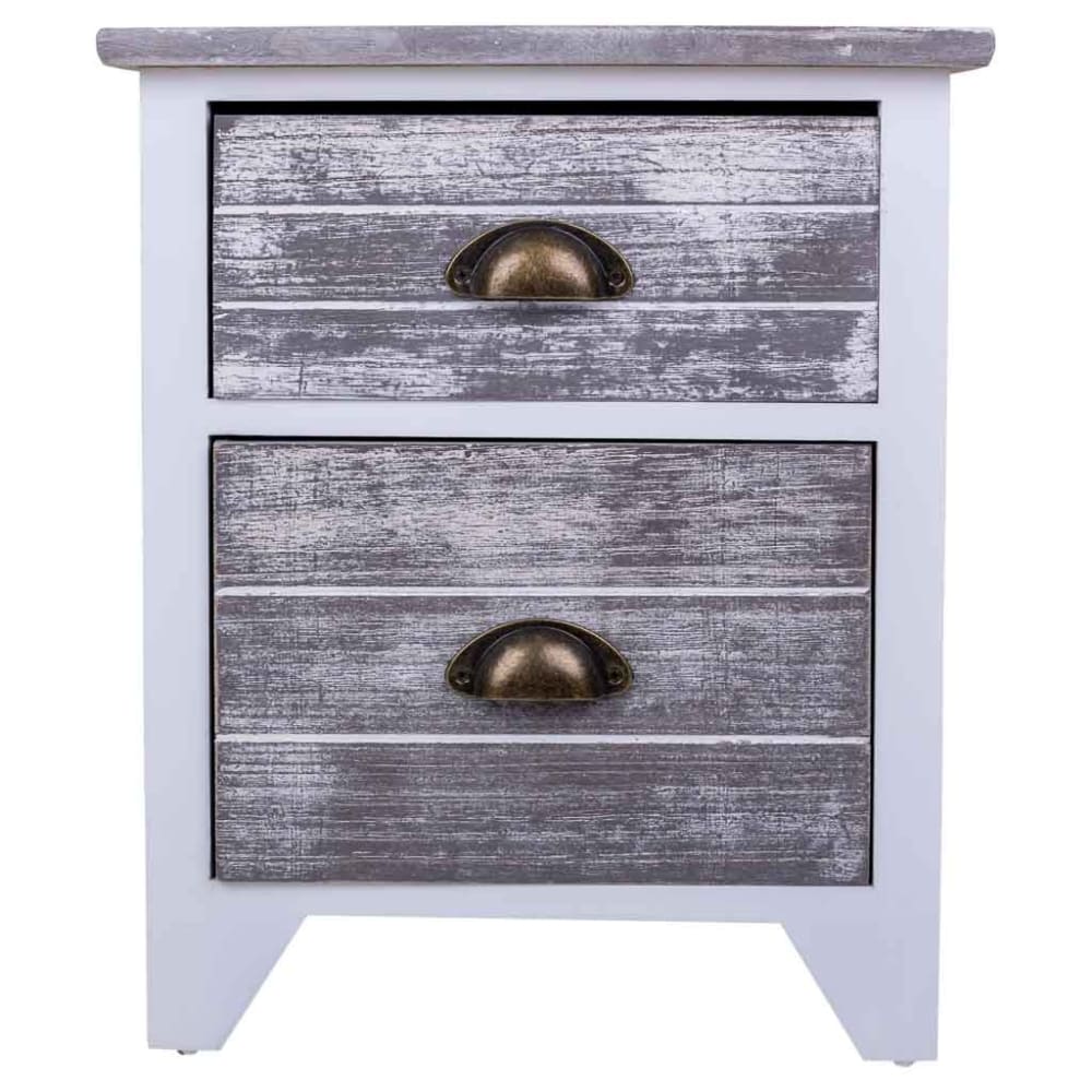 Mesita de madera blanca 38x28x45h cm - Maisons du Monde