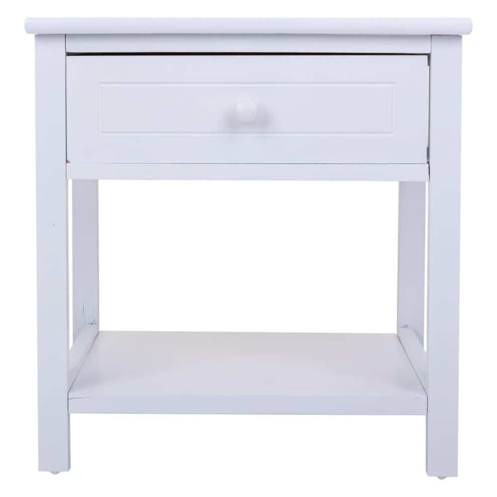 Mesita de madera blanca 40x29x42h cm - Maisons du Monde