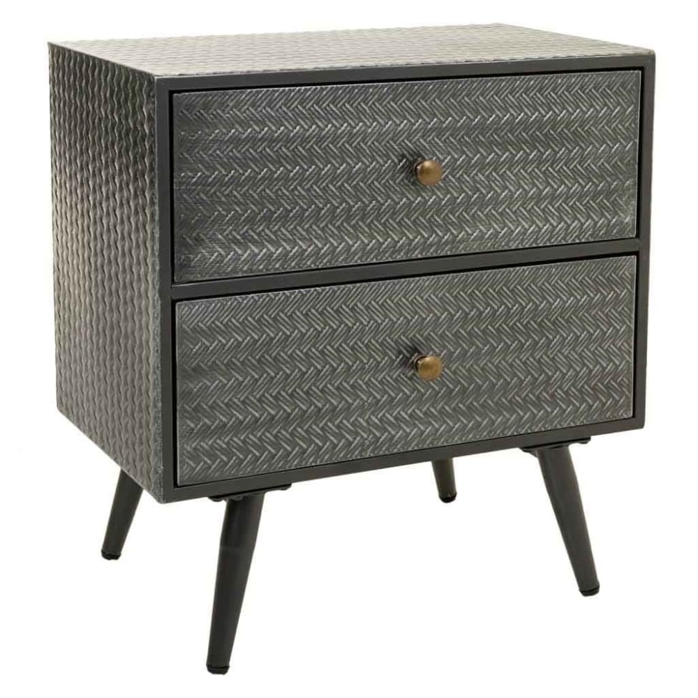 Table de chevet en métal gris 50x30x56h