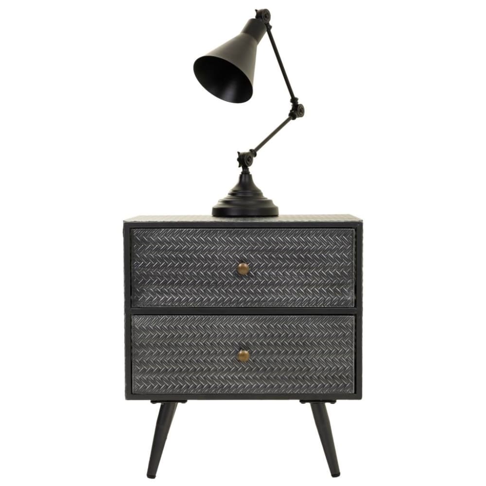 Mesita de metal gris 50x30x56 - Maisons du Monde