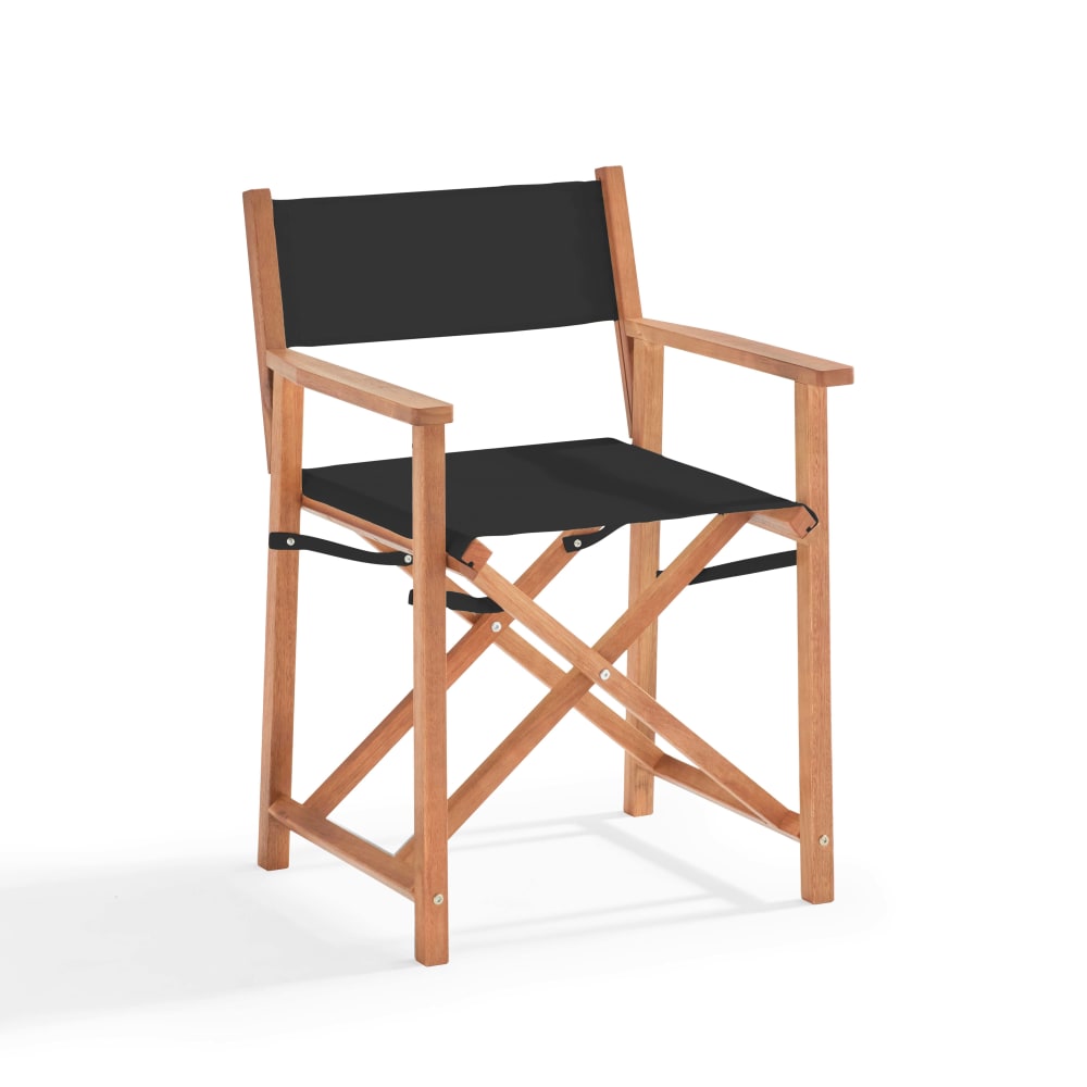 Table bistrot pliante carrée et 2 chaises pliantes noir - Maisons du Monde