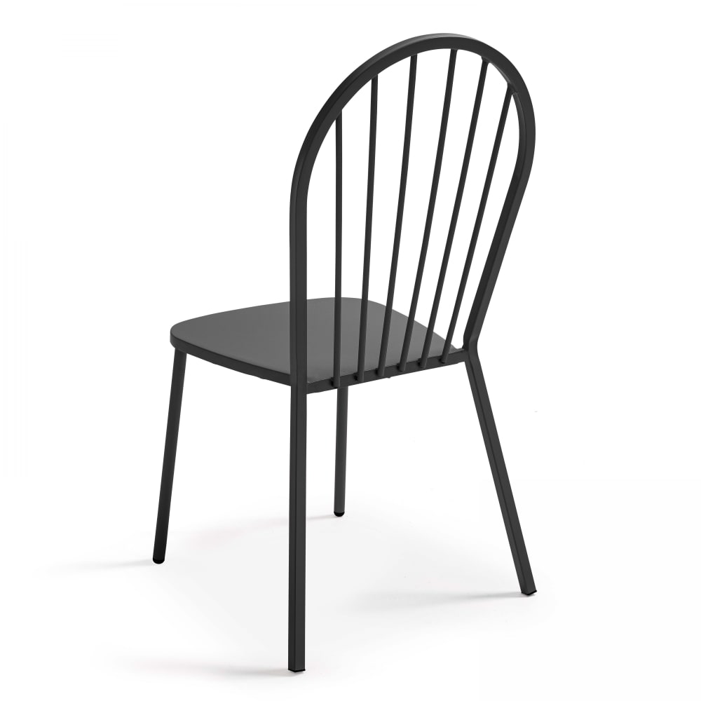 Chaise bistrot en métal anthracite