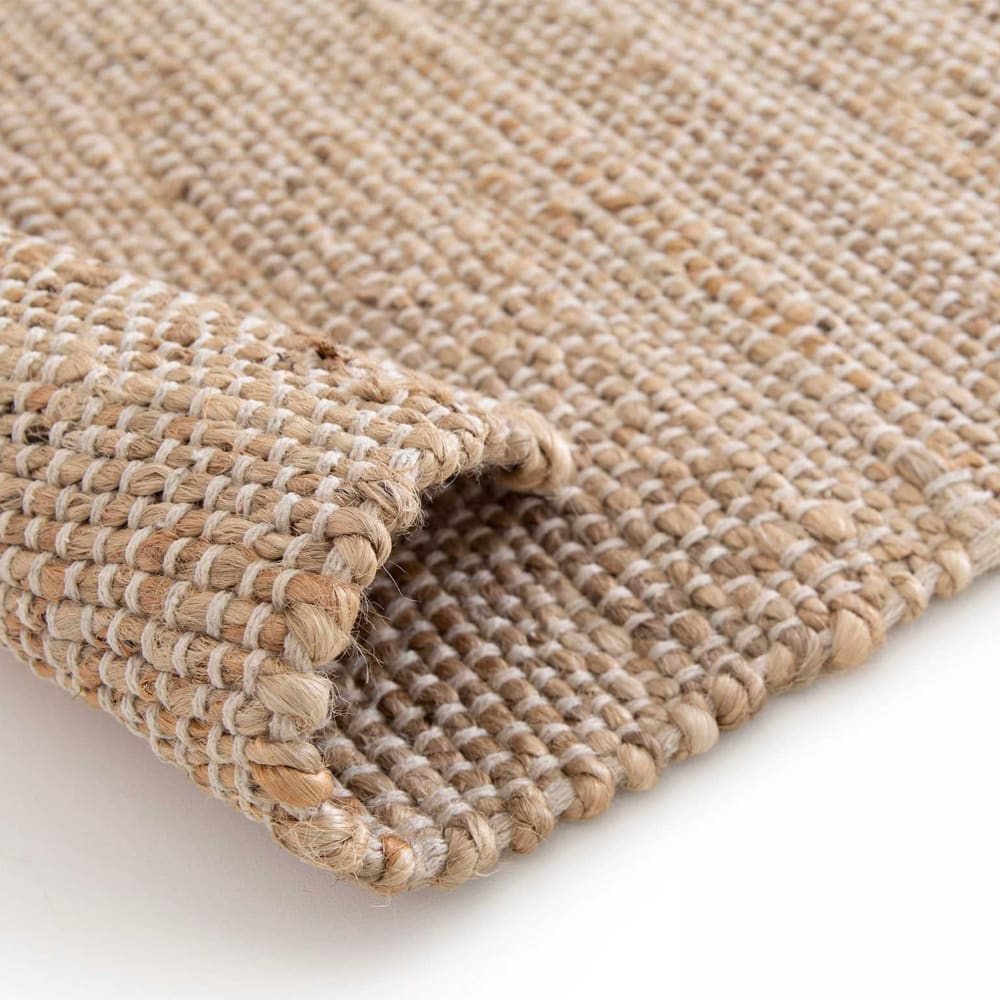 Tapis en jute naturel à motif losange tissé main 160 x 230 cm