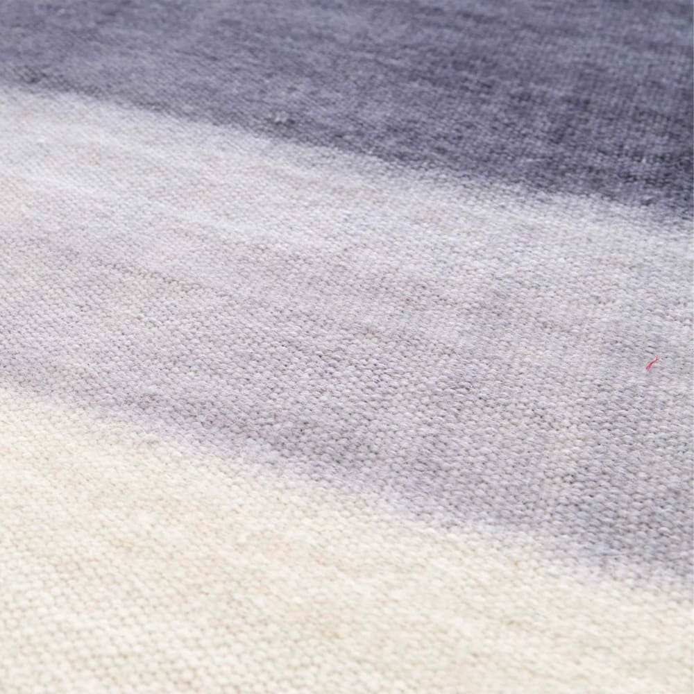 Tapis rectangulaire en laine tissé à plat bleu 160 x 230 cm — vue 4