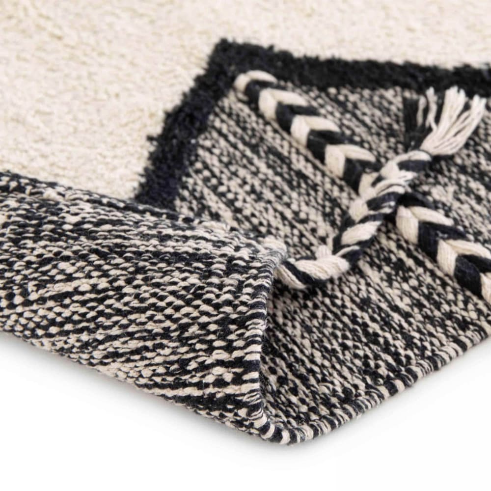Tapis rectangulaire berbère en coton tufté à franges 80 x 200 cm — vue 3