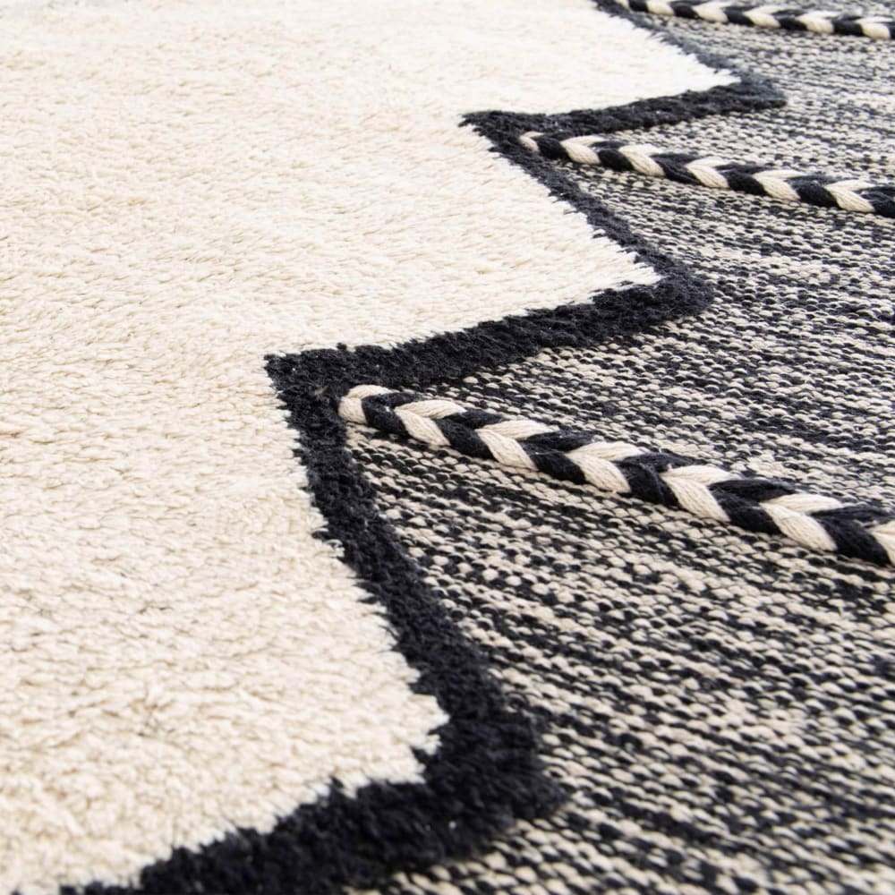 Tapis rectangulaire berbère en coton tufté à franges 80 x 200 cm — vue 4