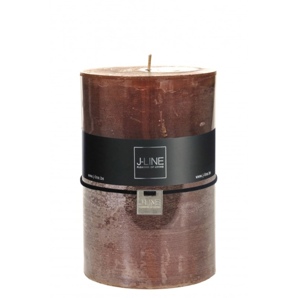 Bougie cylindrique 120h marron 10x10x15 cm
