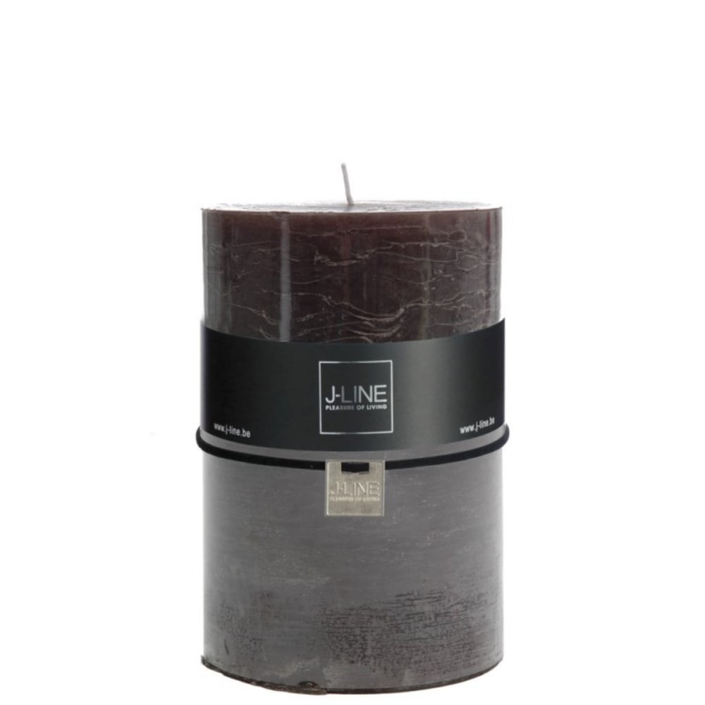 Vela cilindro marrón/negro xl -120h alt. 15 cm