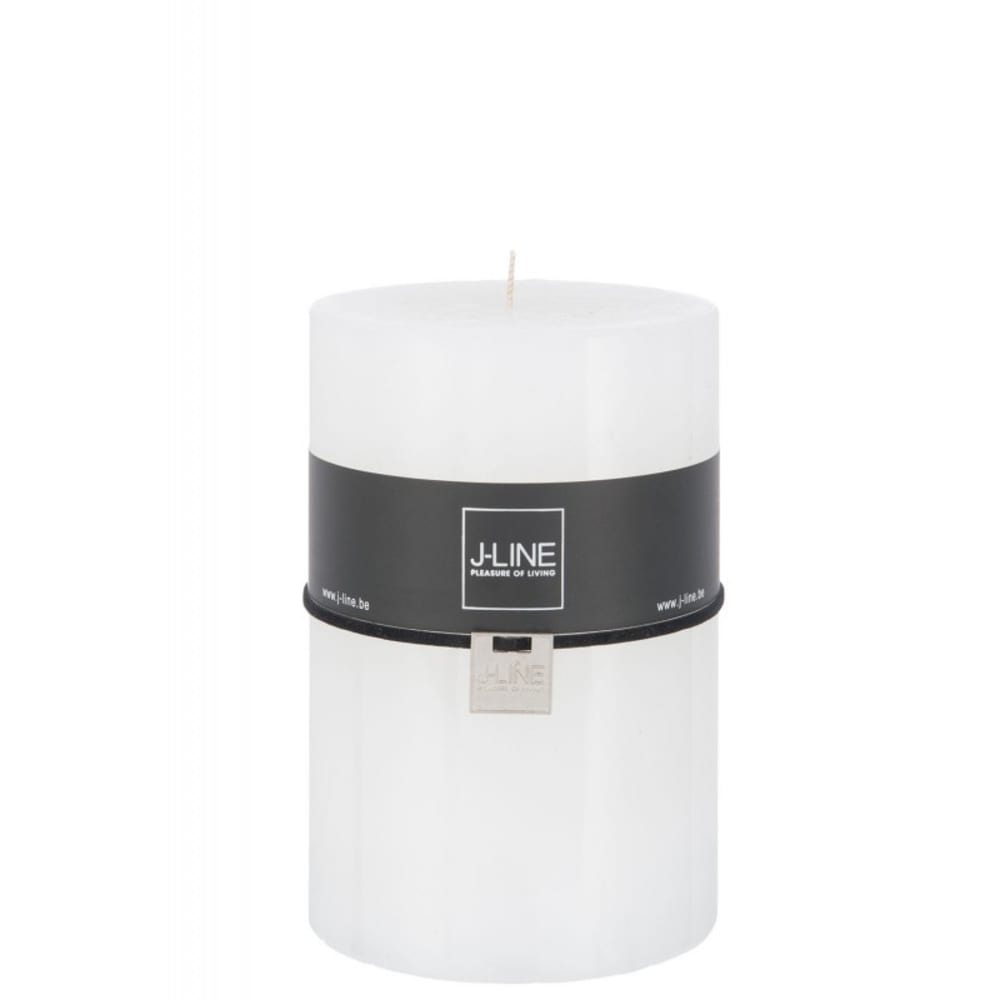 Bougie cylindrique 120h blanc 10x10x15 cm — vue 3