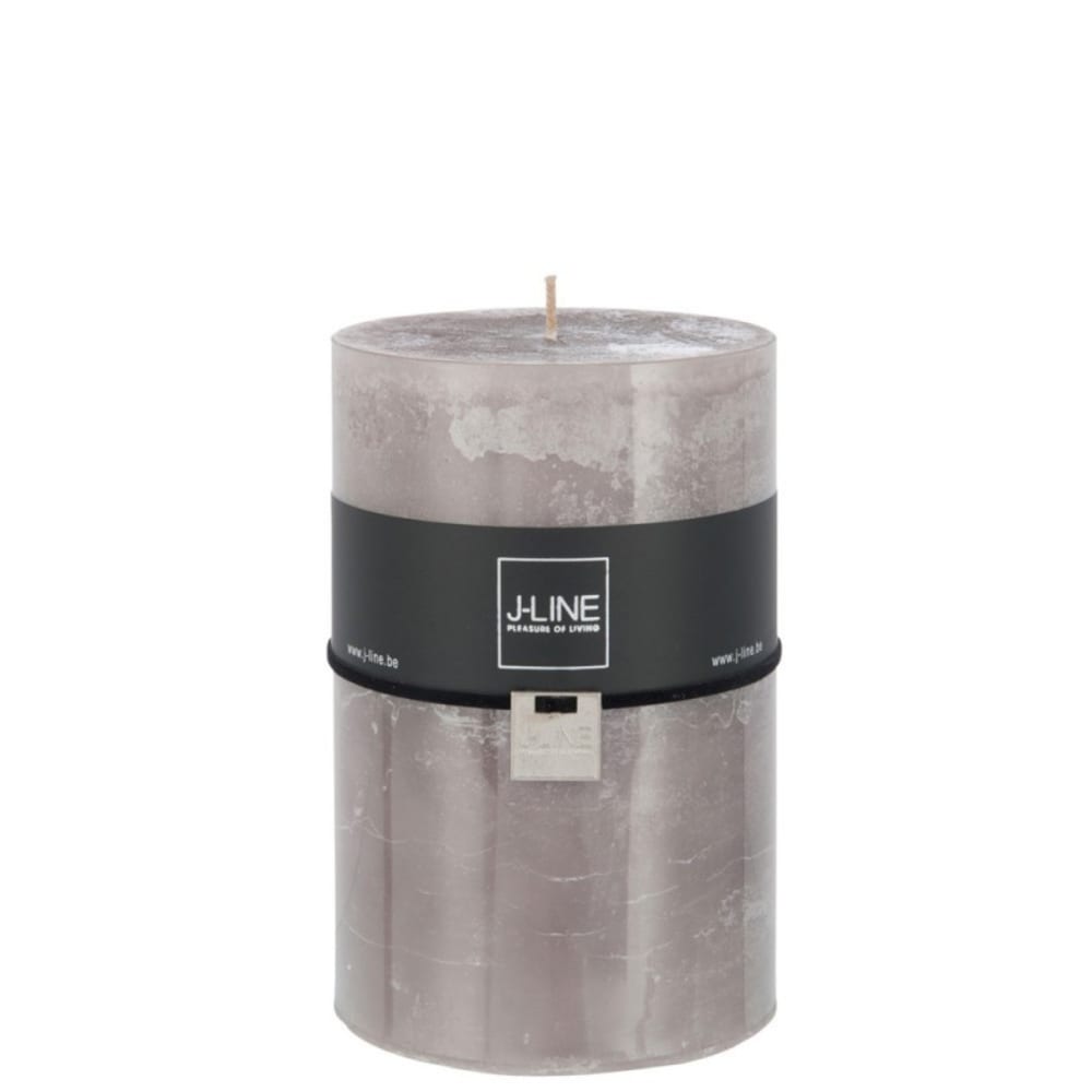 Bougie cylindrique 120h gris 10x10x15 cm