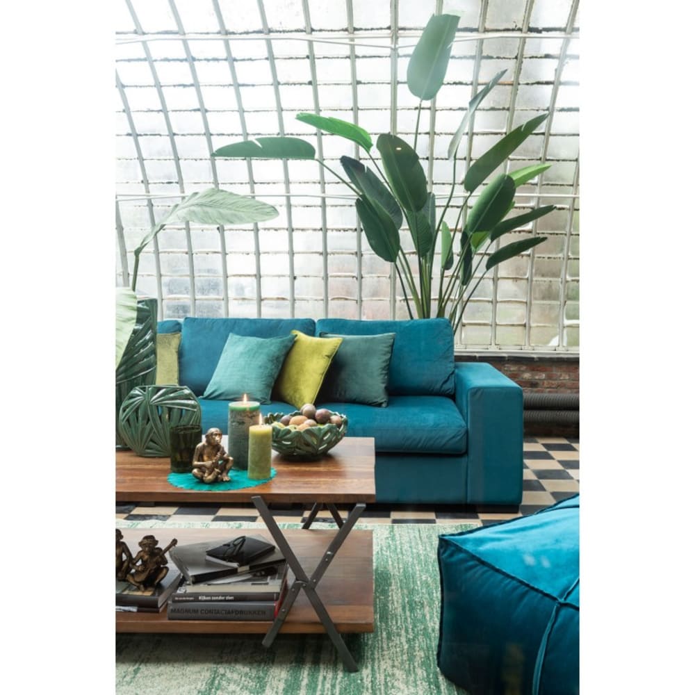 Vela cilíndrica 140h en parafina verde 10x10x20 cm - Maisons du Monde