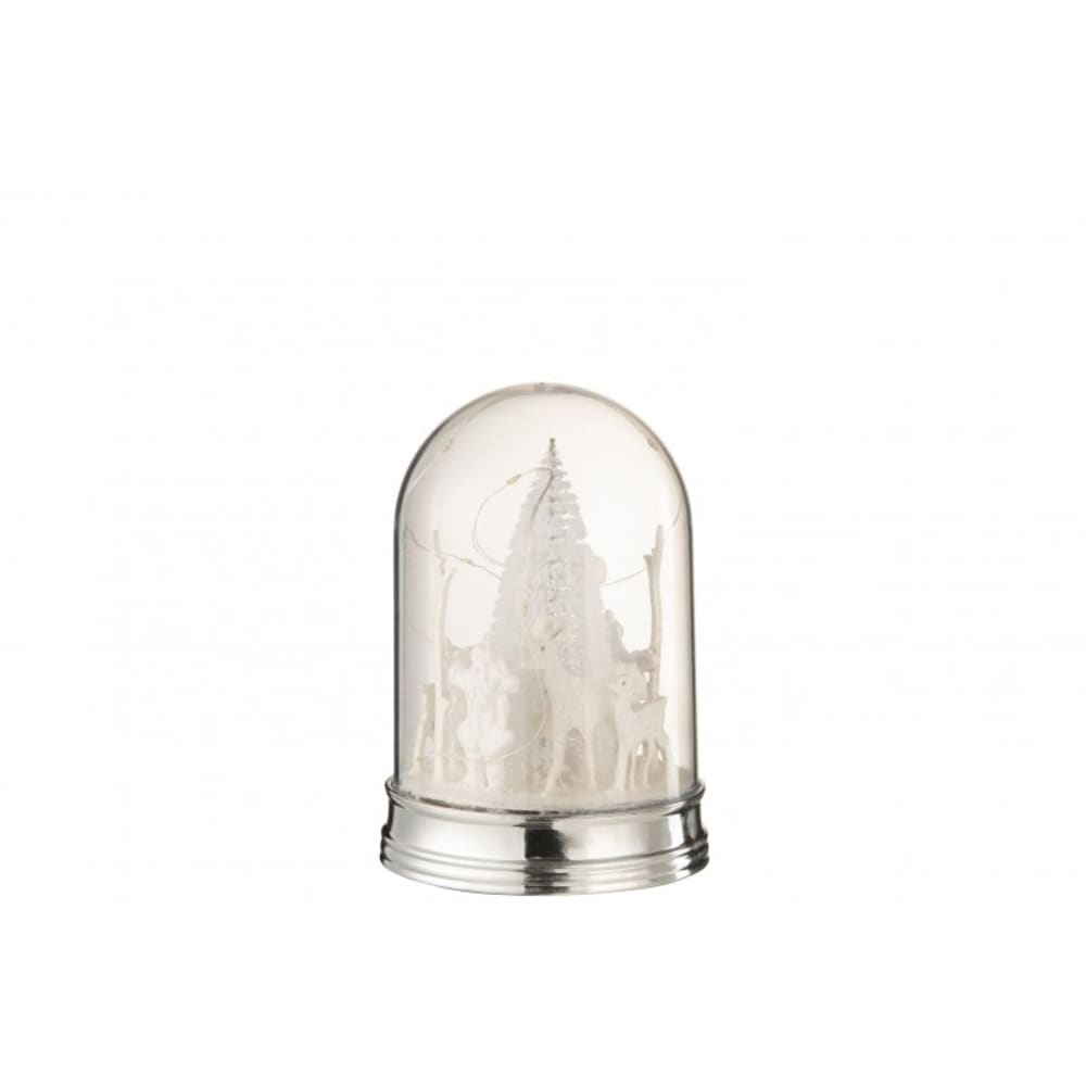 Campana navidad led acrílico blanco alt. 20 cm