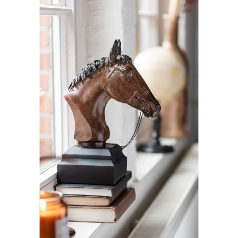 Tête de cheval en résine marron de 35,5 cm — vue 3