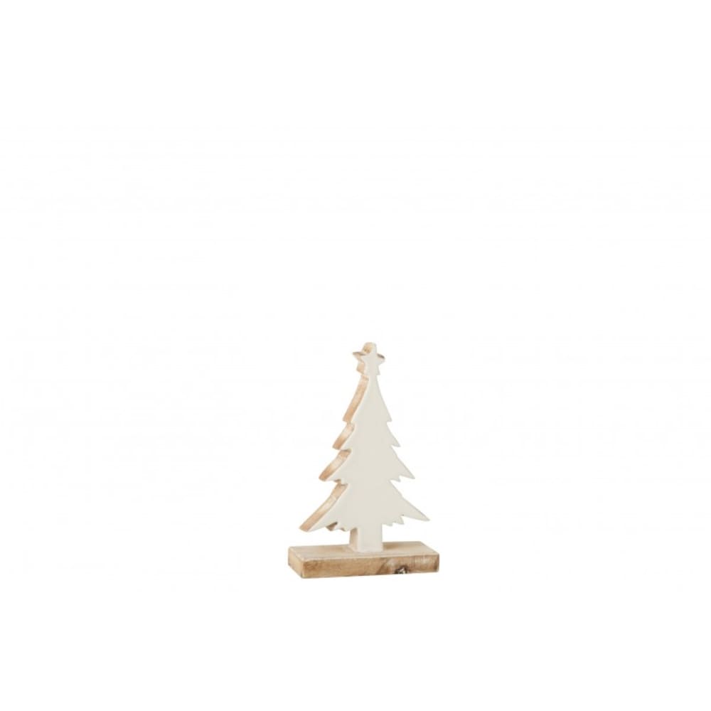 Árbol de navidad madera de mango blanco/whitewash alt. 21 cm