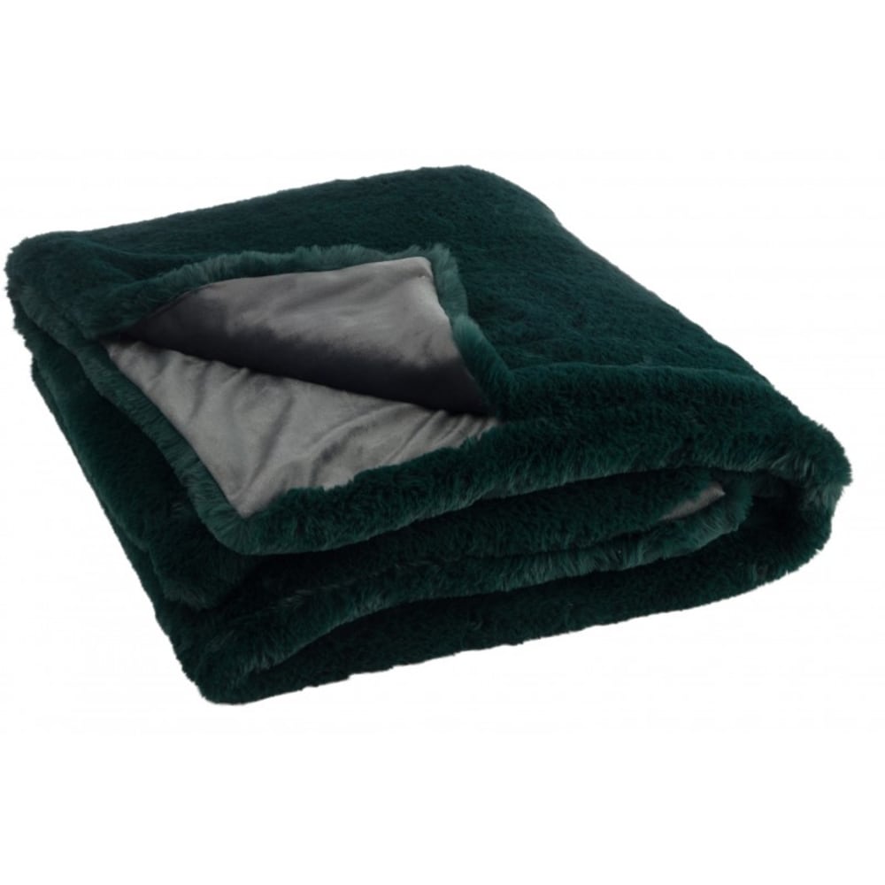 Plaid bonito poliéster verde oscuro 180x130 cm - Maisons du Monde