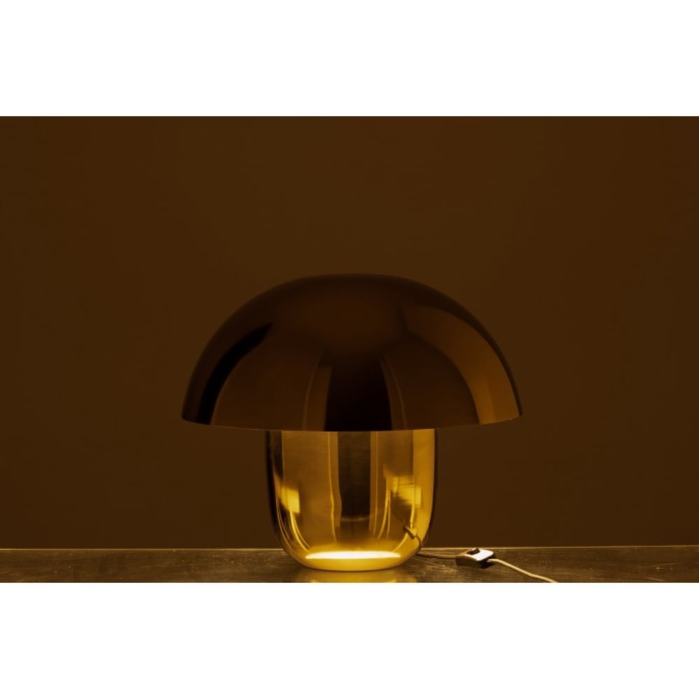 Lampe champignon en métal doré 40x40x34 cm — vue 3