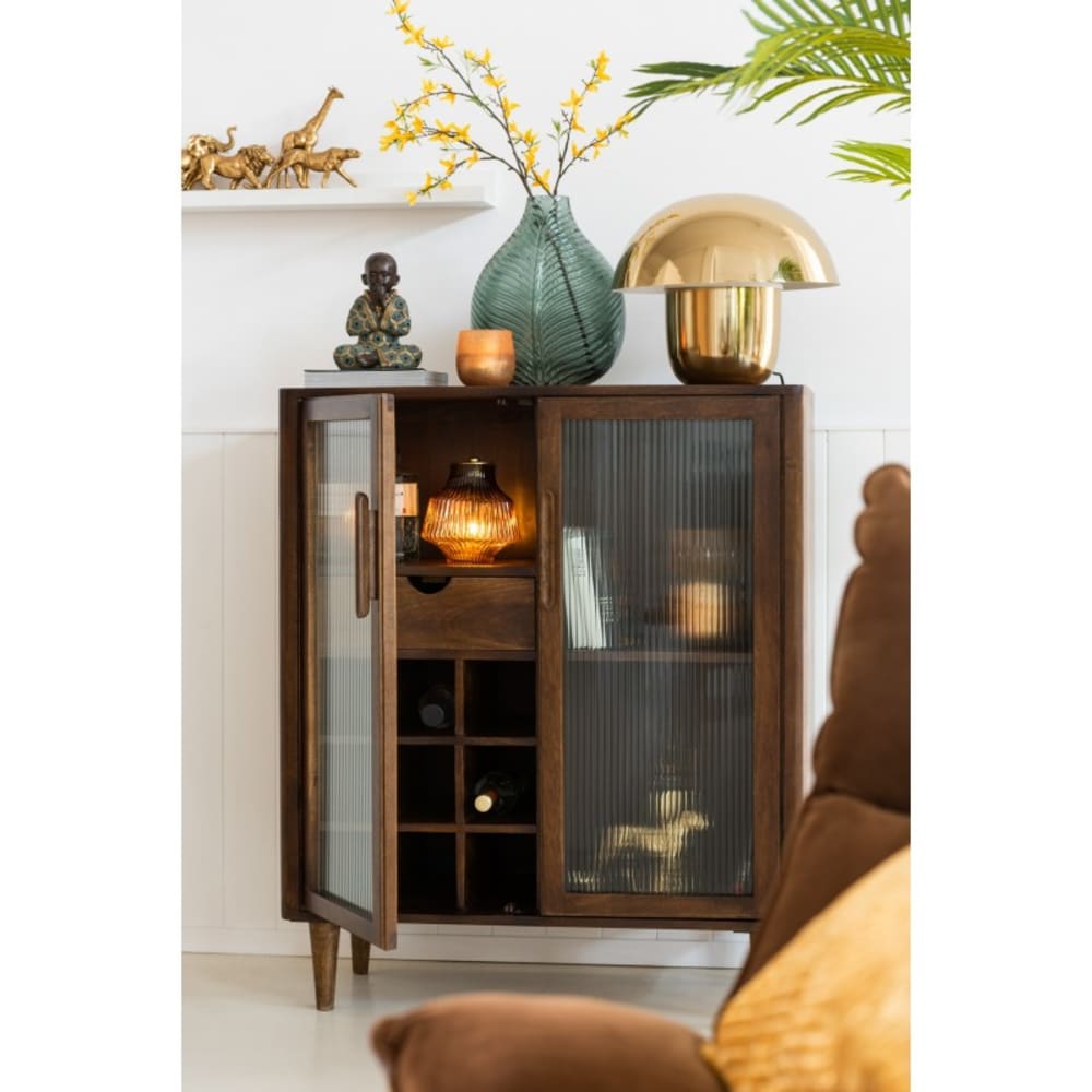 Lampe champignon en métal doré 40x40x34 cm — vue 4