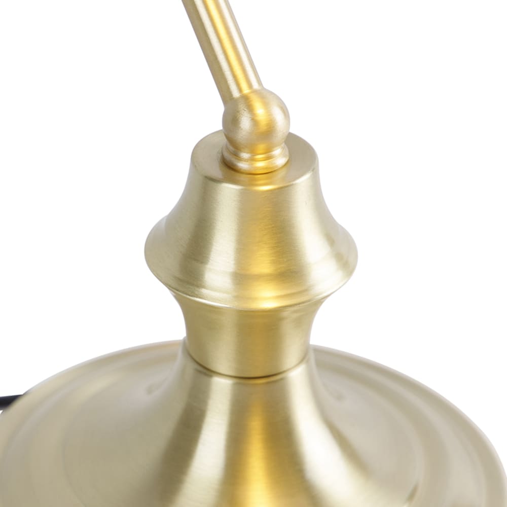 Lampe notaire classique or verre opale — vue 4