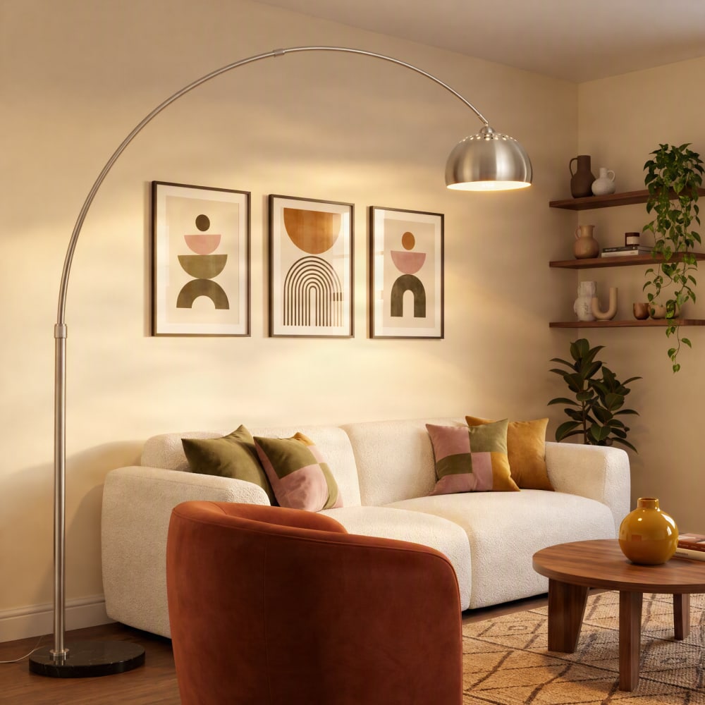 Bogenlampe Stahl verstellbar - Maisons Du Monde
