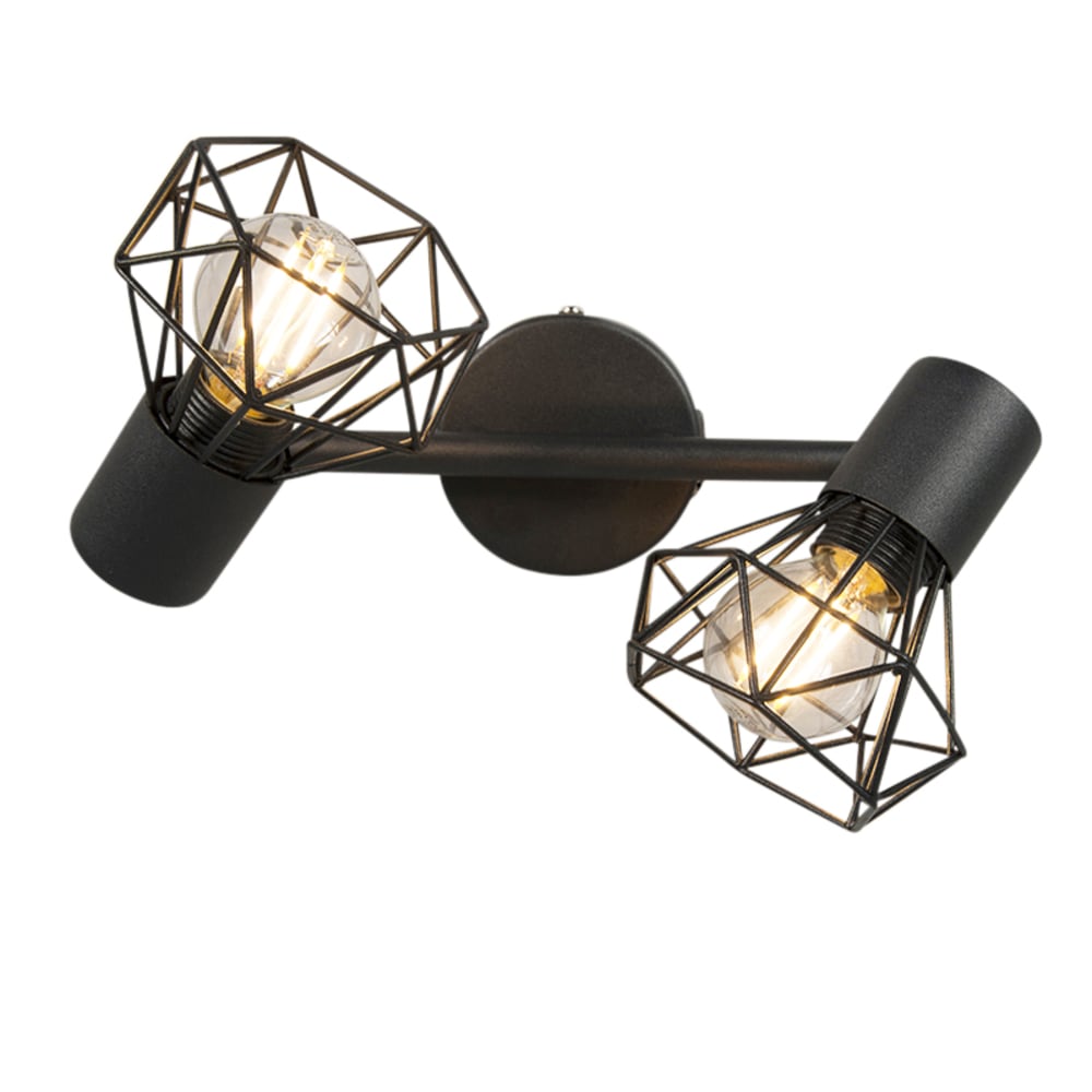 Spot plafond en acier noir — vue 3
