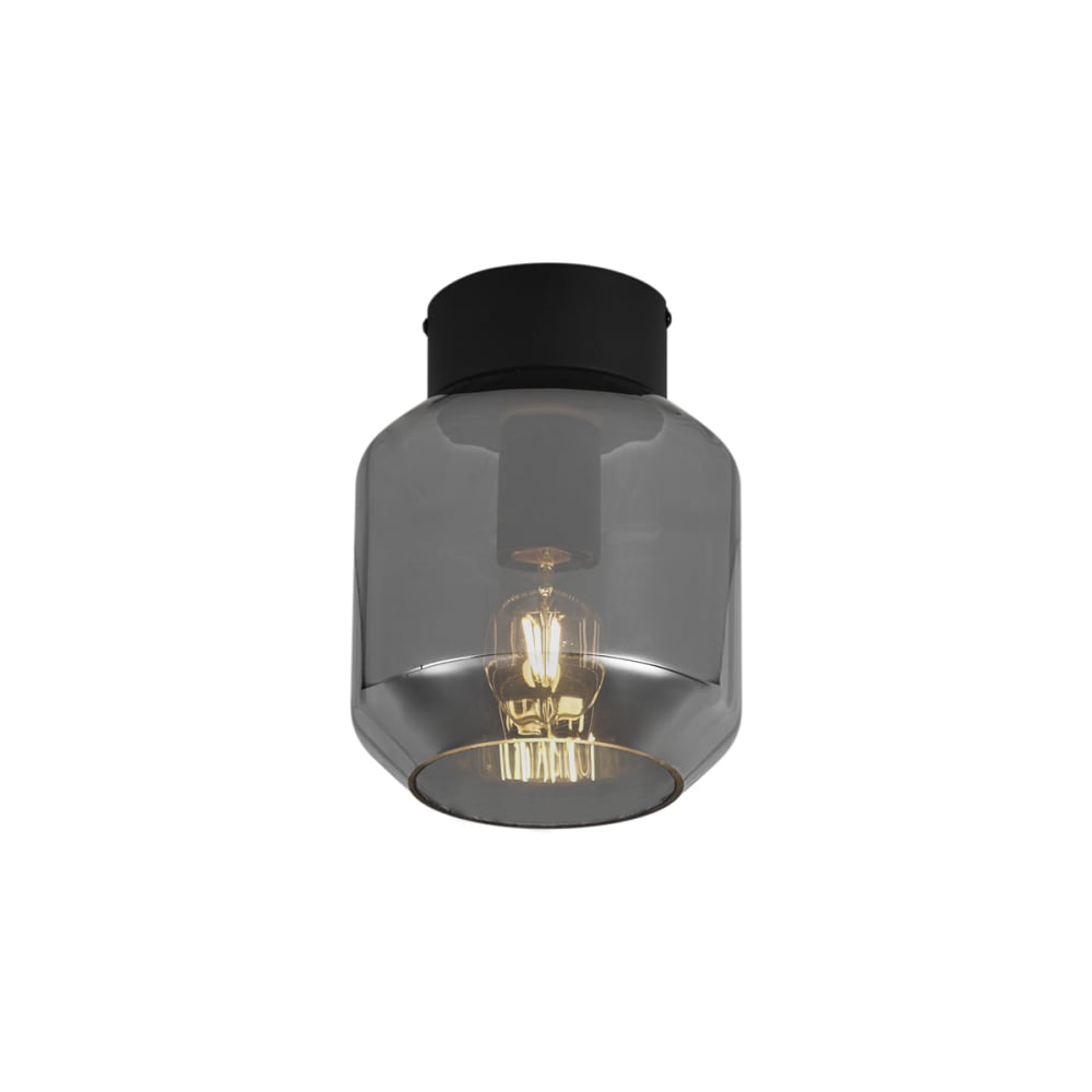 QAZQA Deckenleuchte aus Glas, schwarz style modern - Glas