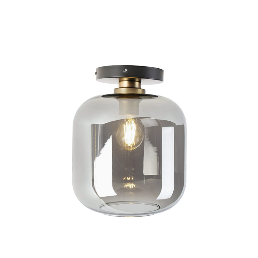 Plafonnier en verre doré/laiton — vue 3