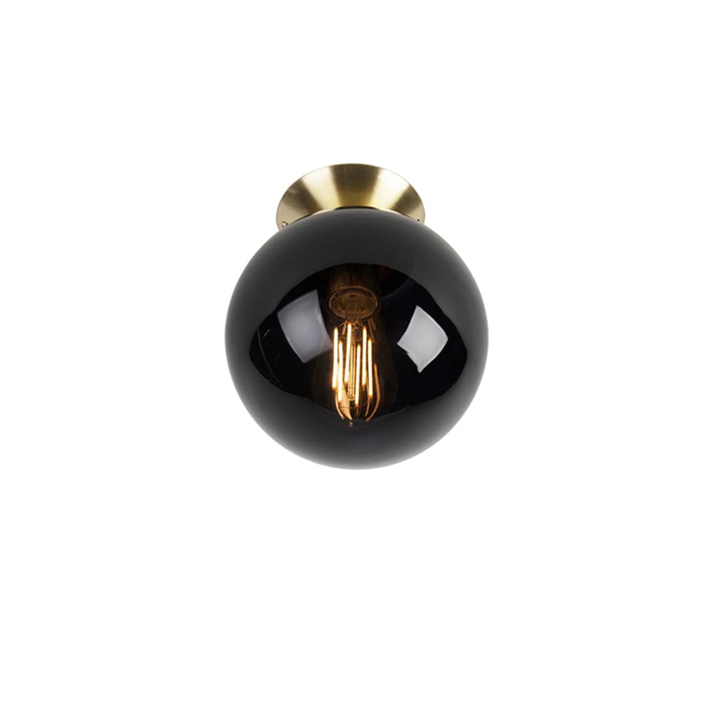 QAZQA Deckenleuchte aus Glas, schwarz style modern - Glas