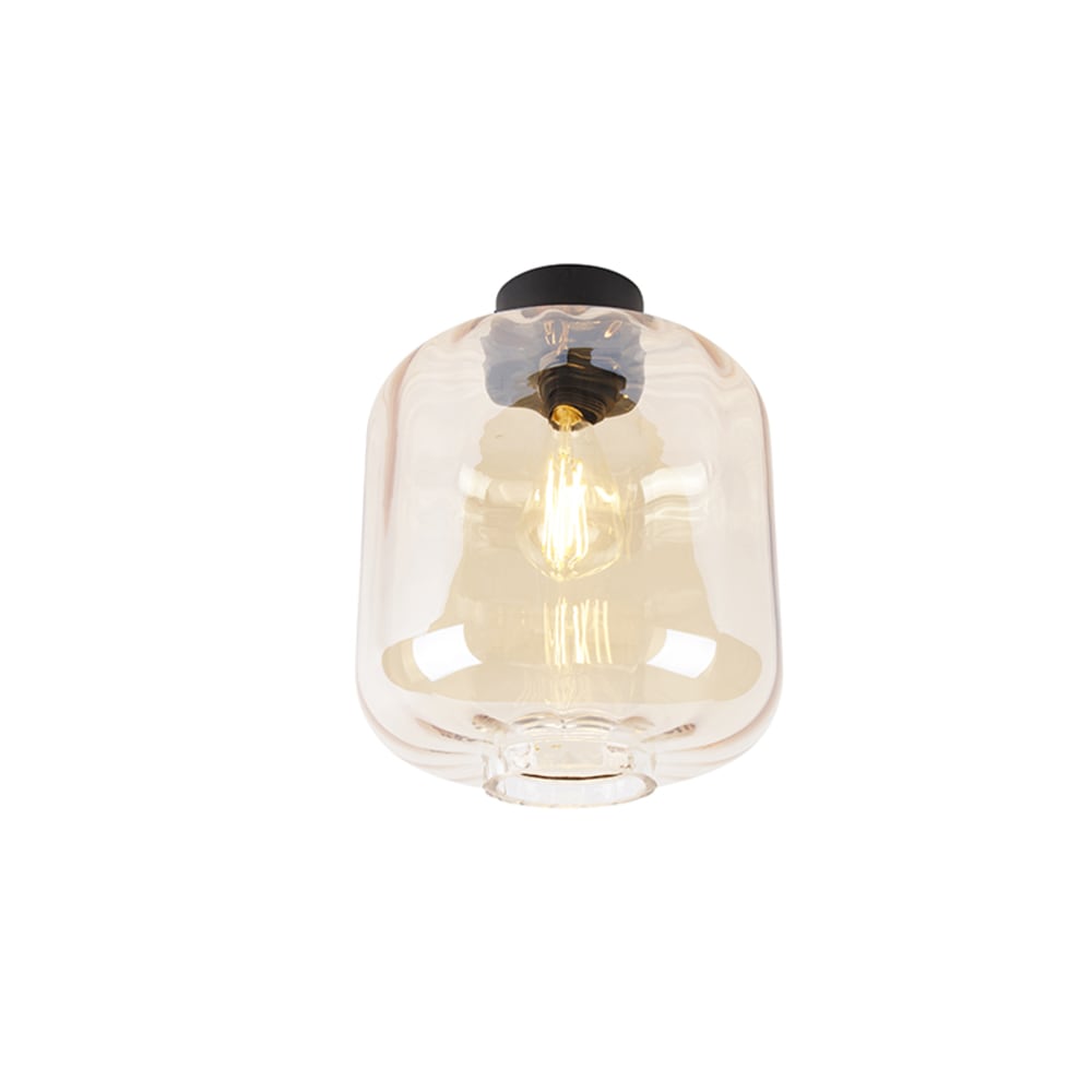 QAZQA Deckenleuchte aus Glas, beige style modern - Glas