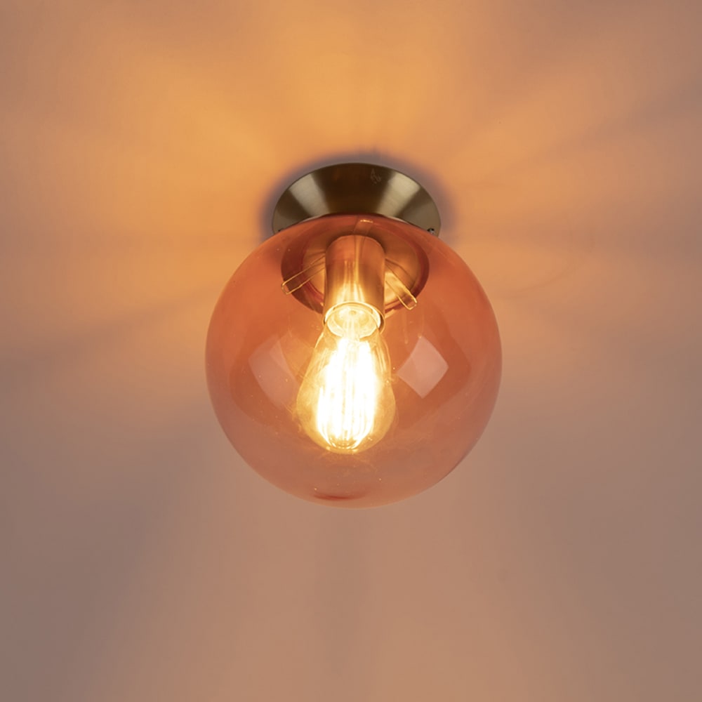 Plafonnier en verre rose — vue 4