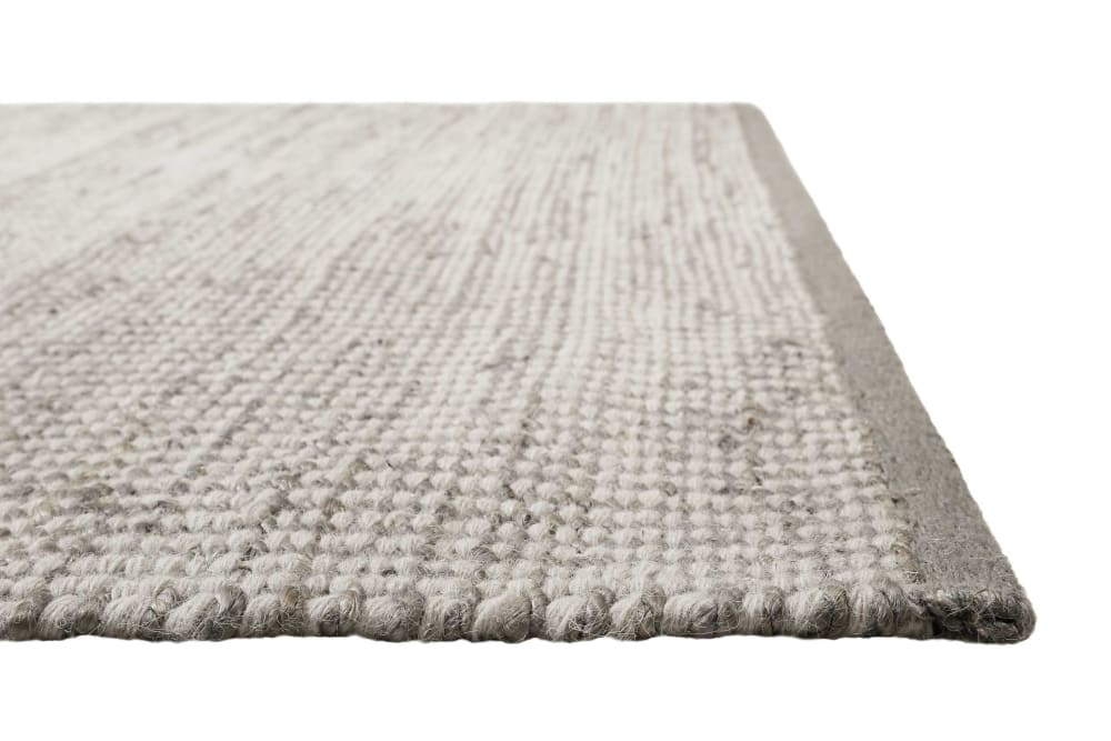 Tapis tissé main en laine et jute gris et beige 130x190 — vue 4