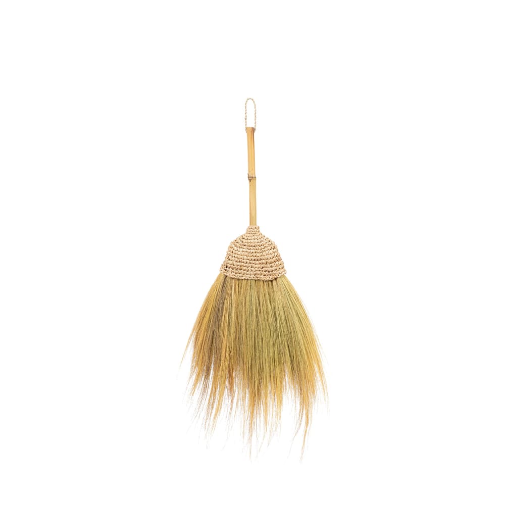 Scopa in rafia sisal e palma marrone 30x4x75 cm - Bazar Bizar