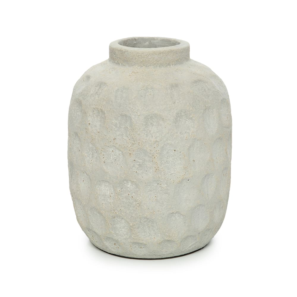 Vase terre cuite béton 20x20x22cm
