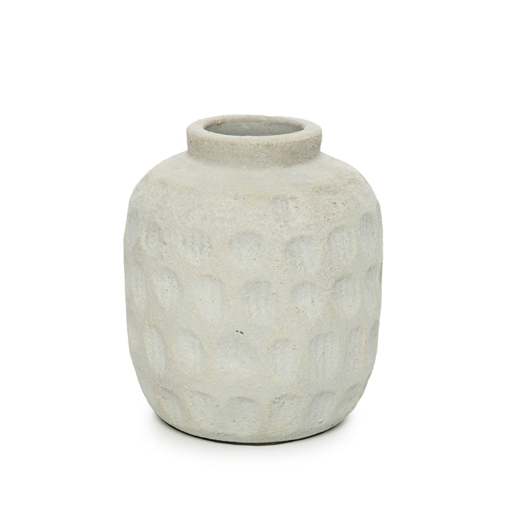 Vase terre cuite béton 16x16x18cm