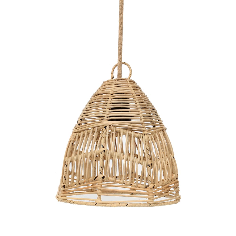 Suspension rotin marron 24x24x24cm