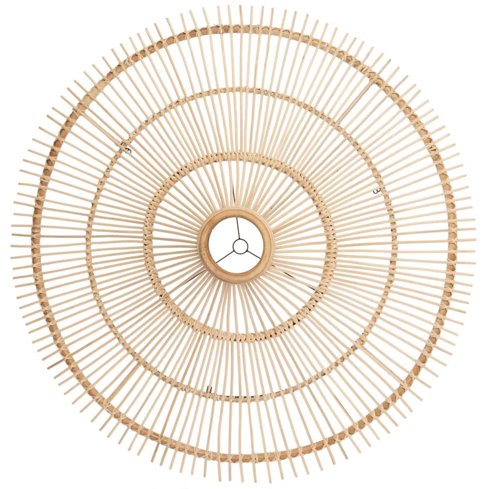 Suspension en fer et rotin naturel 150x150x43 cm