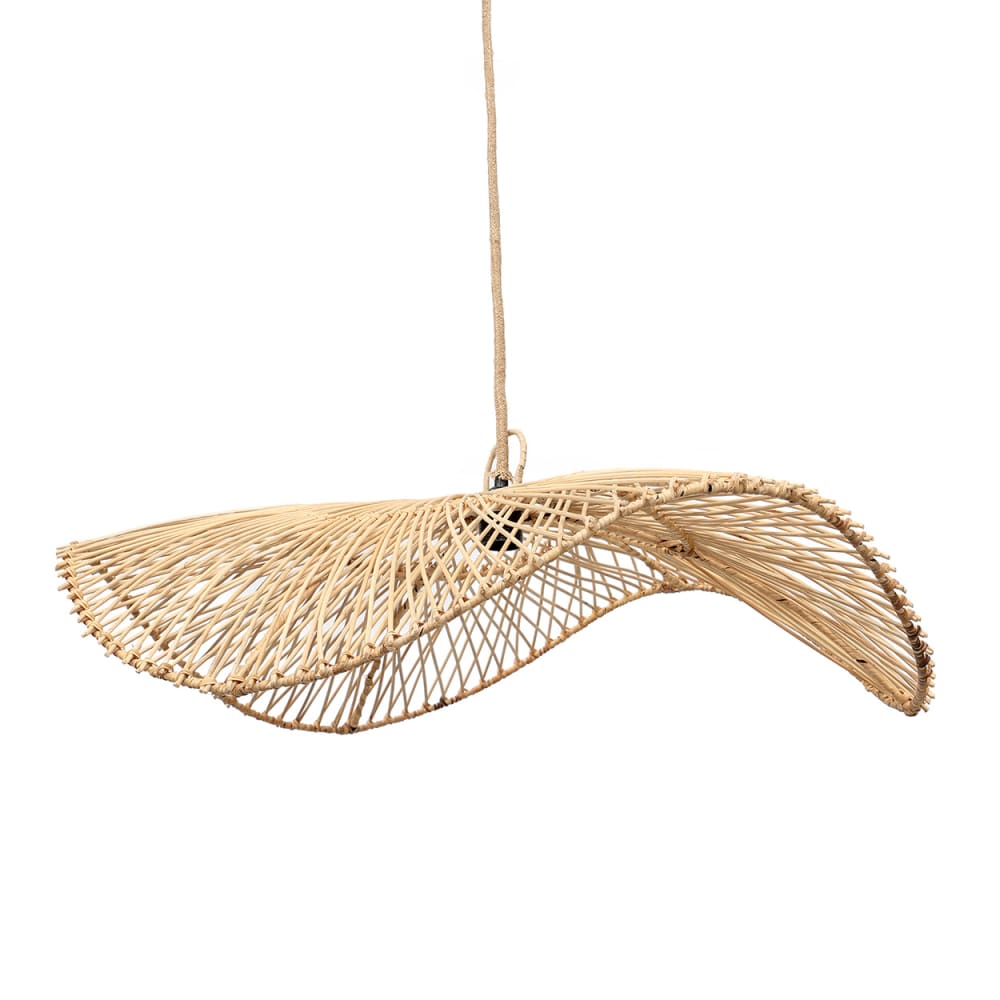 Pendelleuchte aus rattan in braun, 75x75x20cm - Maisons Du Monde
