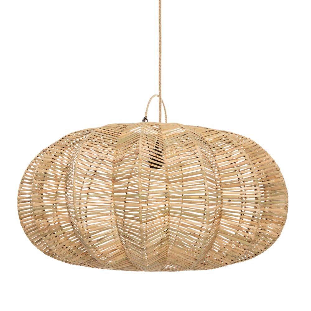 Pendelleuchte aus rattan in braun, 65x65x45cm - Maisons Du Monde