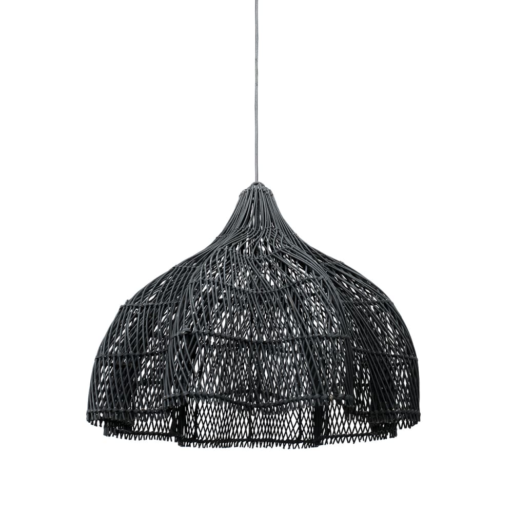 Suspension en rotin noire 60x60x50 cm