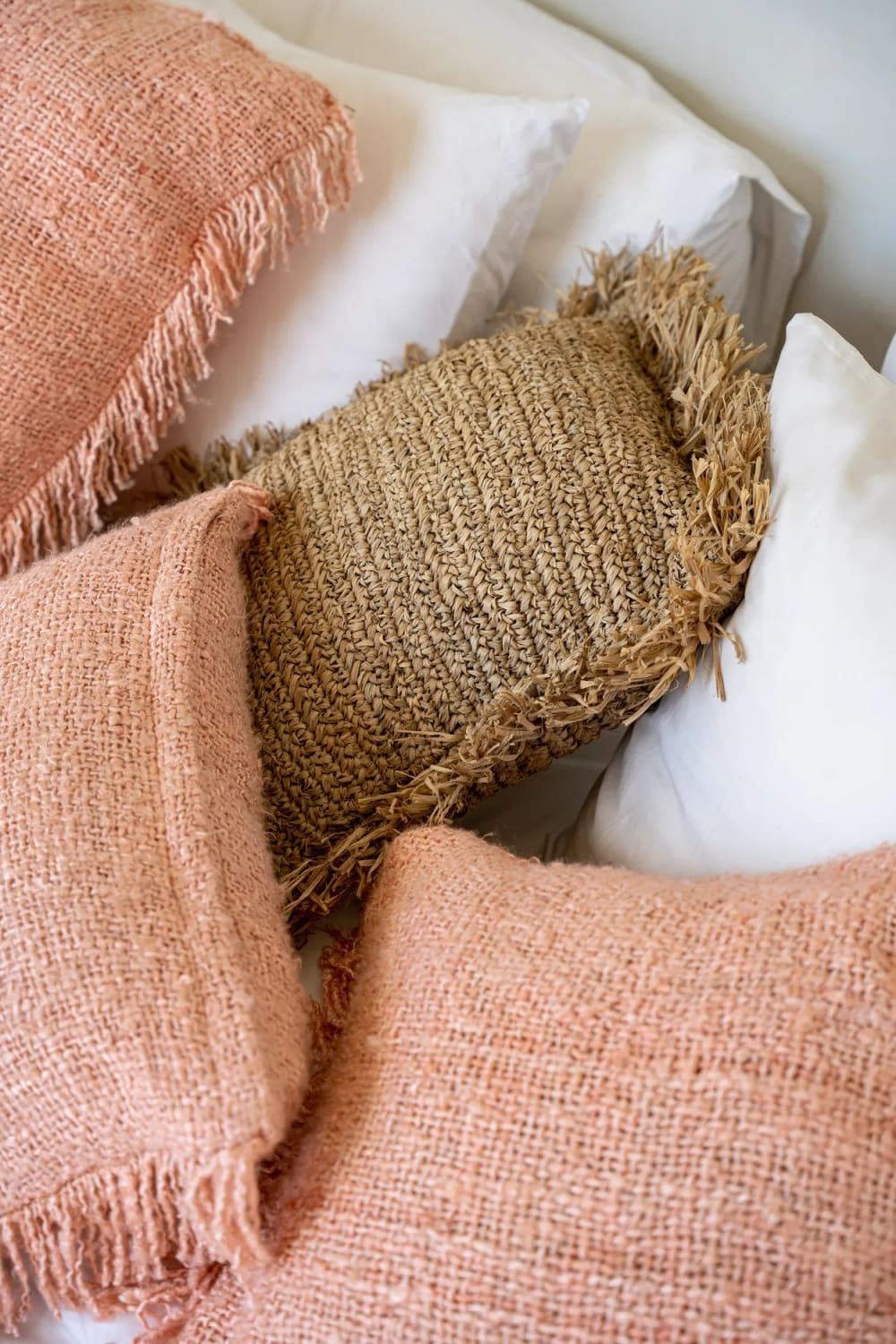 Funda de cojín de algodón en rosa 35x100x10 cm - Maisons du Monde