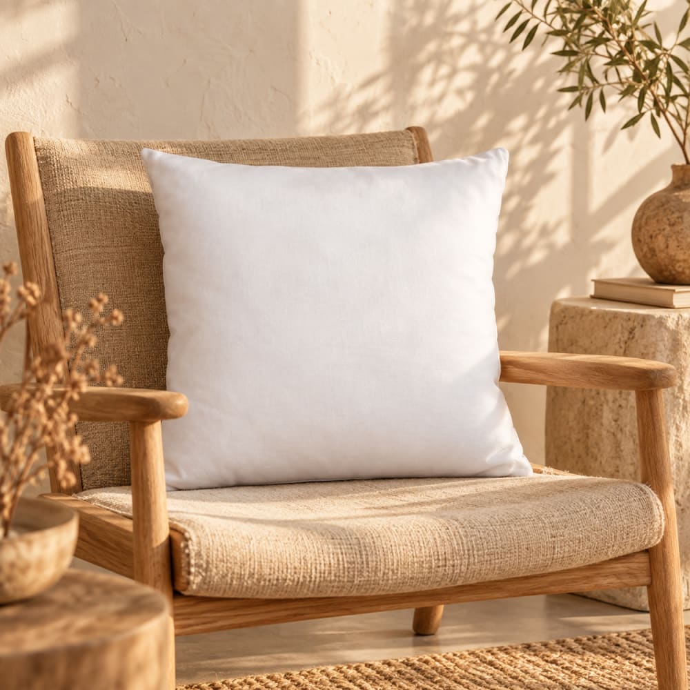 Coussin de garnissage coton et polyester blanc 40x40 cm - Maisons du Monde