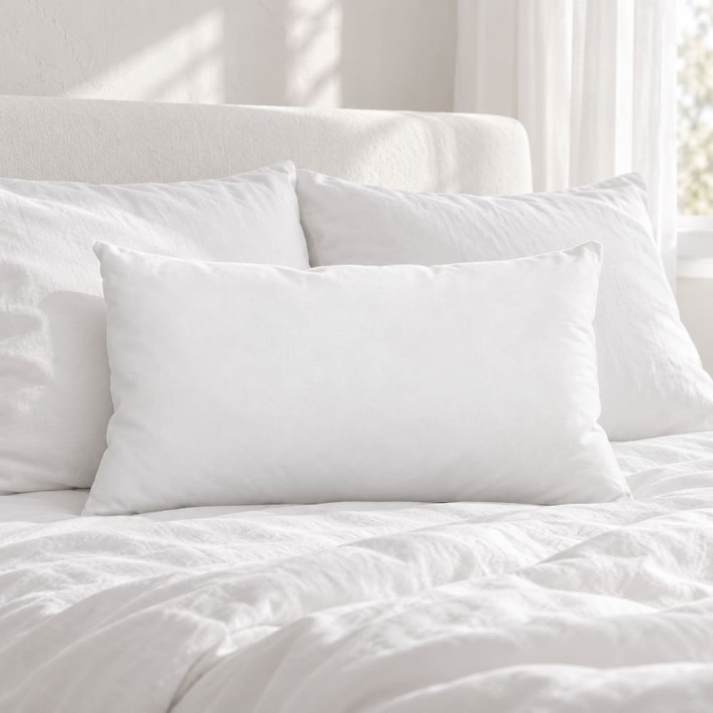 Coussin de garnissage coton et polyester blanc 30x50 cm - Maisons du Monde