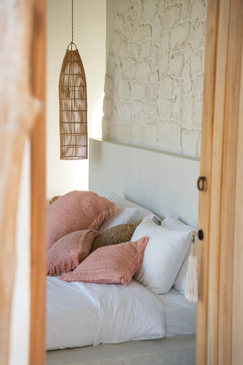Baumwollkissenbezug in rosa, 40x40x10cm - Maisons Du Monde