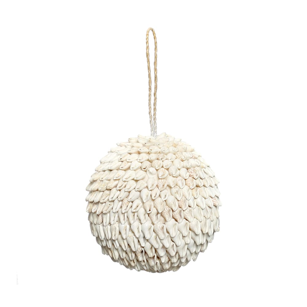 Decorazione da parete in conchiglie bianche 12x12x12cm - Bazar